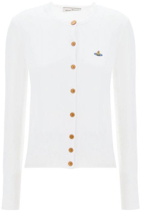 vivienne westwood bea cardigan with logo embroidery
