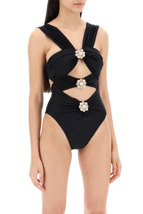 self portrait one-piece swimsuit with cut-out and
