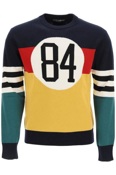 dolce & gabbana pullover in lana color block