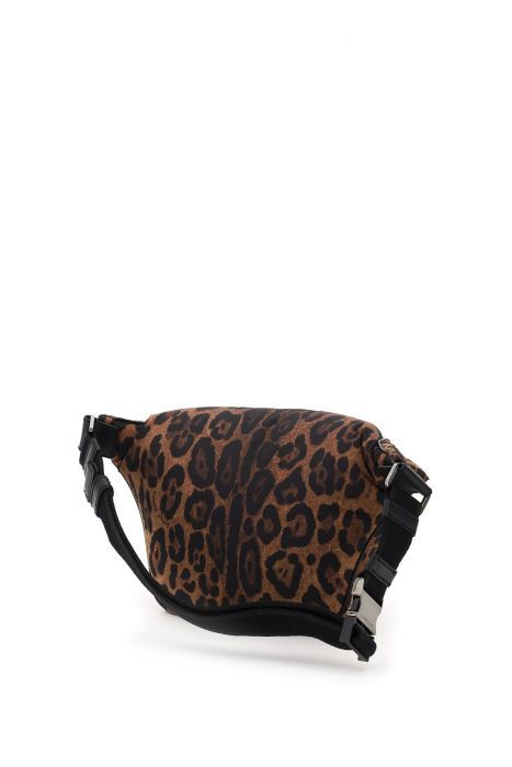 dolce & gabbana leopard-print nylon beltbag
