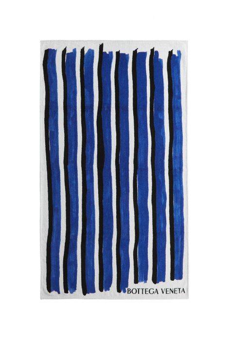 bottega veneta striped cotton beach towel