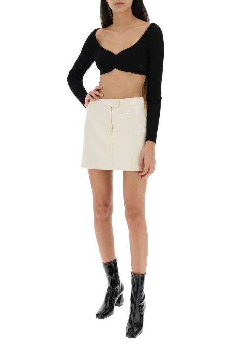 courreges ribbed cropped sweater
