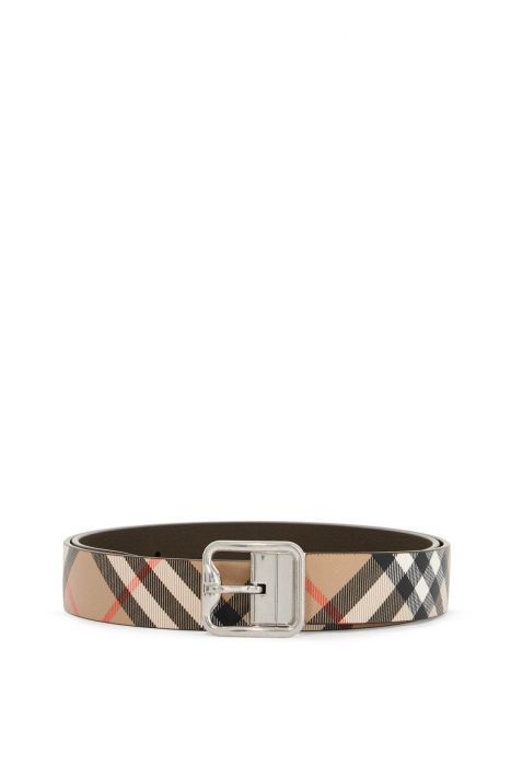 BURBERRY reversible b buckle check belt Man Residenza 725