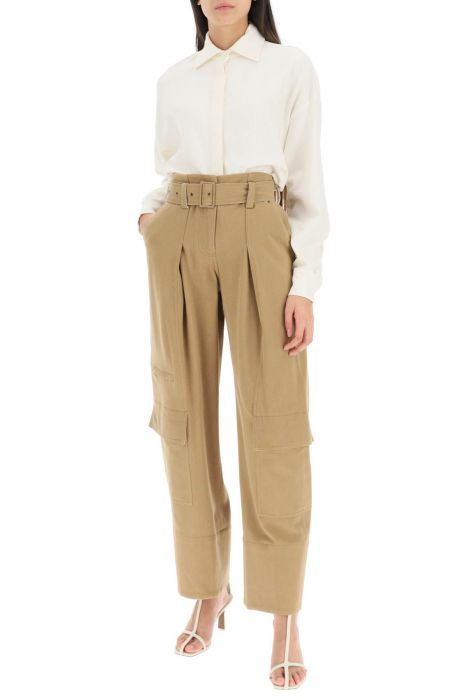low classic cargo pants with matching belt