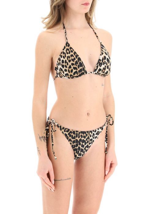 ganni printed econyl bikini top