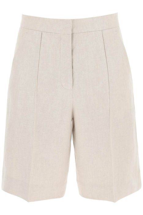 agnona linen twill shorts