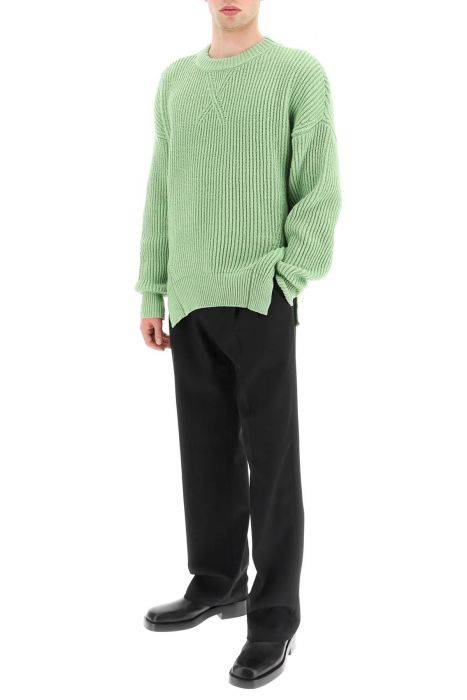 jil sander ribbed wool and cotton sweater