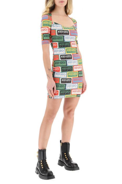 kenzo 'kenzo labels' mini dress