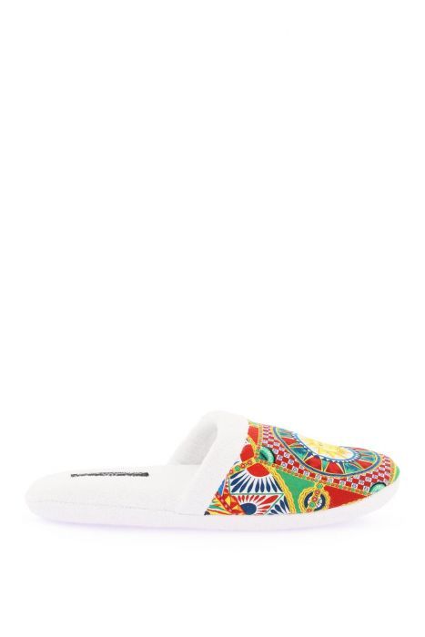 dolce & gabbana 'carretto' terry slippers