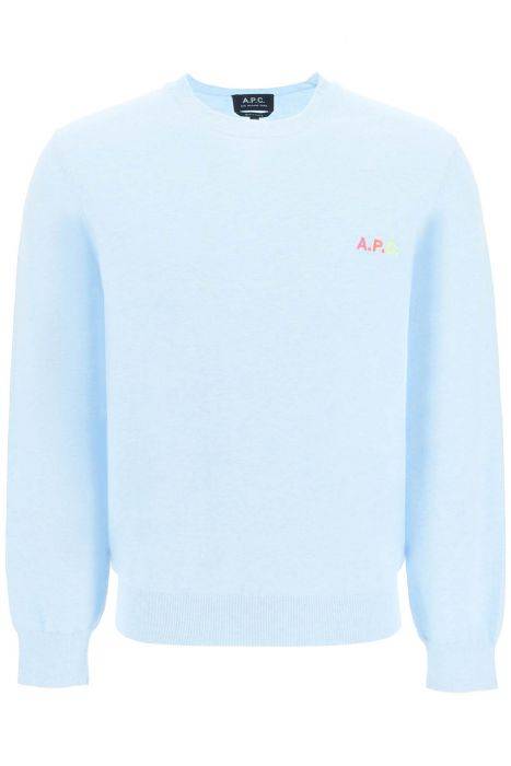 a.p.c. 'martin' pullover with logo embroidery detail