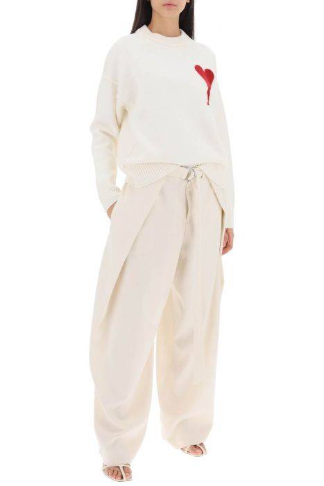 ami alexandre matiussi wide fit pants with floating panels