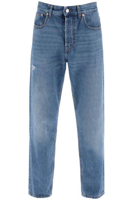 valentino garavani tapered jeans with medium wash