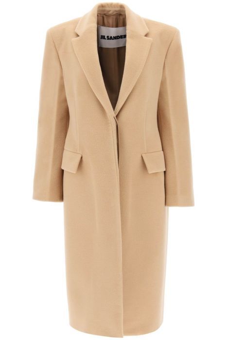 jil sander tailored coat in virgin wool