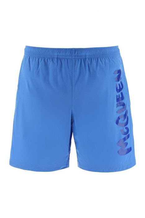 alexander mcqueen graffiti swim trunks