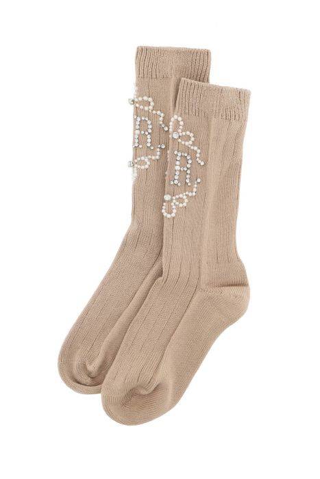 simone rocha sr socks with pearls and crystals
