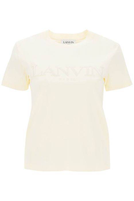 lanvin logo embroidered t-shirt