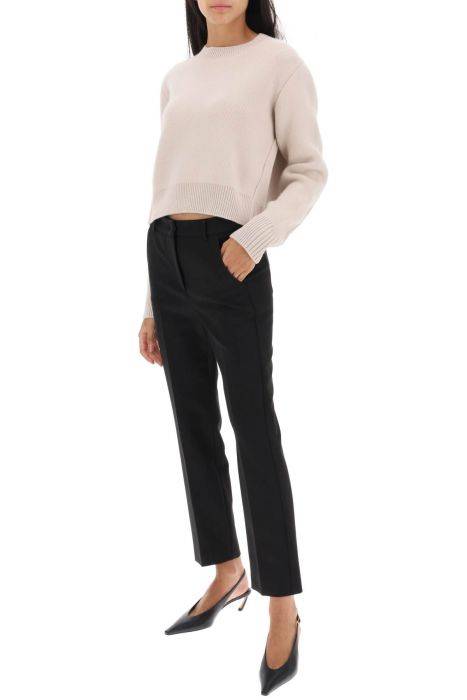lanvin cropped wool and cashmere sweater