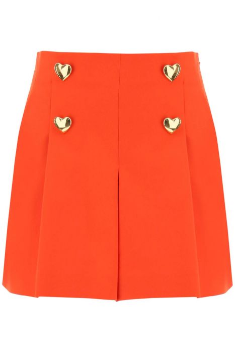 moschino shorts with heartshaped buttons