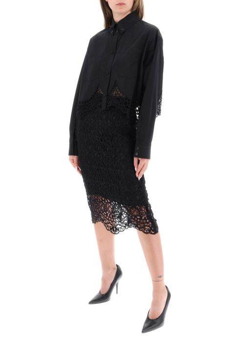 burberry macrame lace pencil skirt