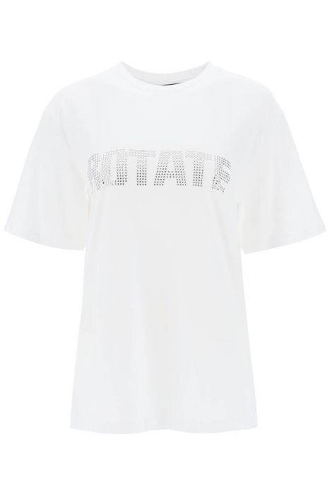 rotate crew-neck t-shirt with crystal logo
