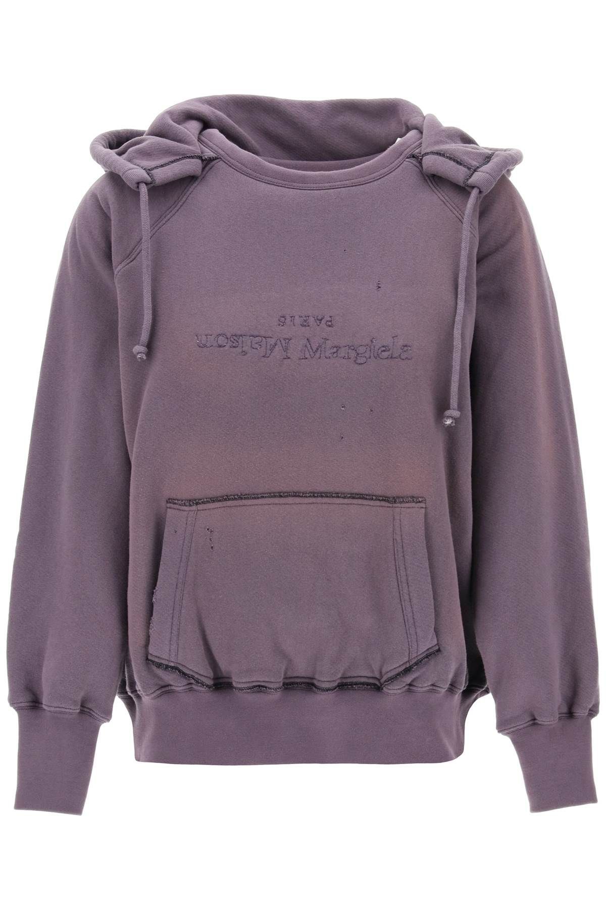 MAISON MARGIELA hoodie with reverse logo and hood - Woman | Residenza 725