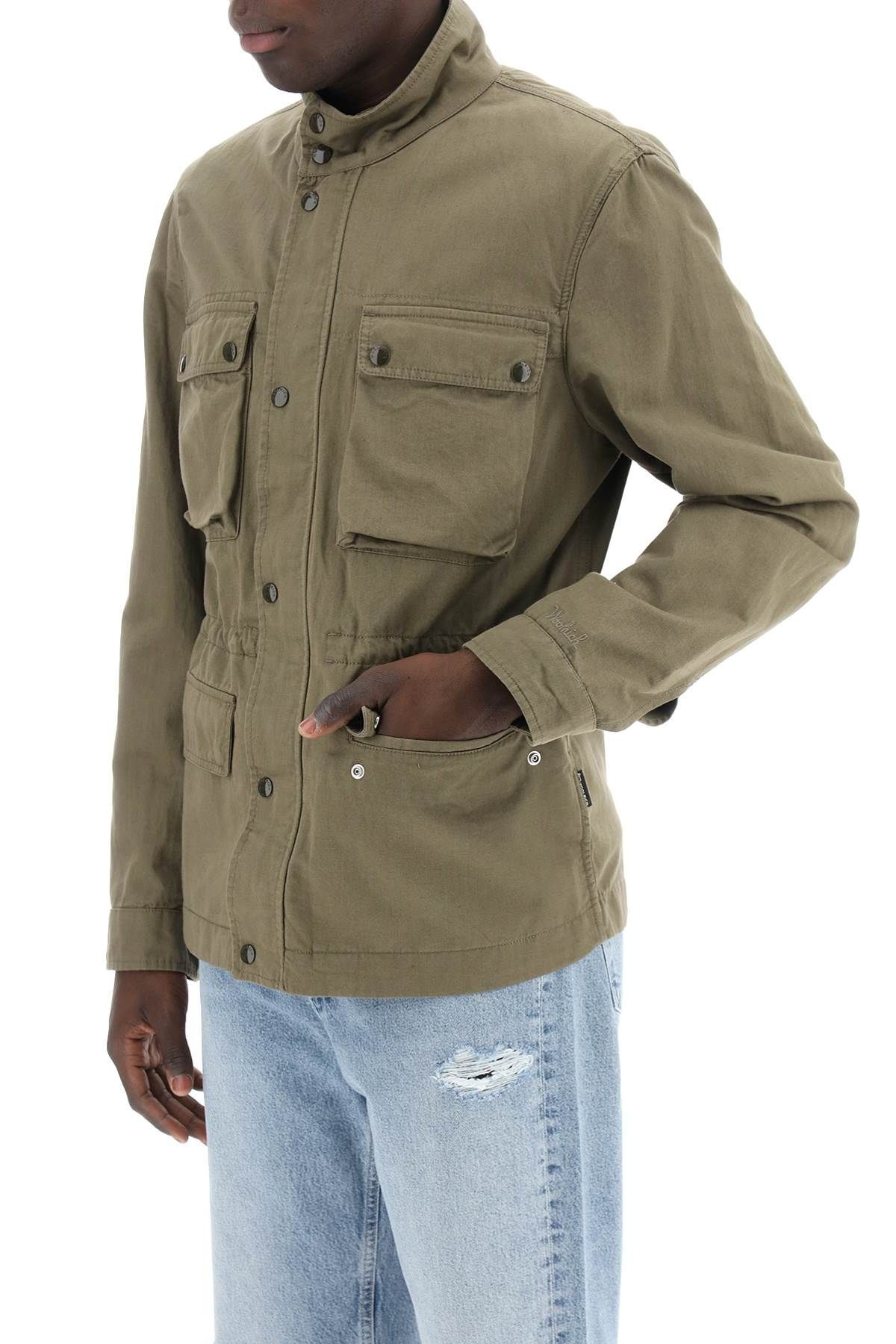 WOOLRICH field jacket in cotton and linen blend - Man | Residenza 725