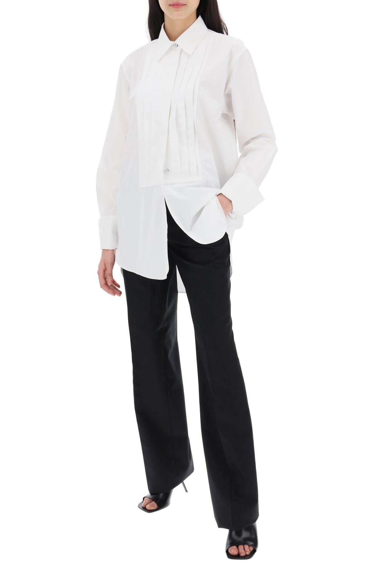 JIL SANDER pleated bib shirt with - Woman | Residenza 725