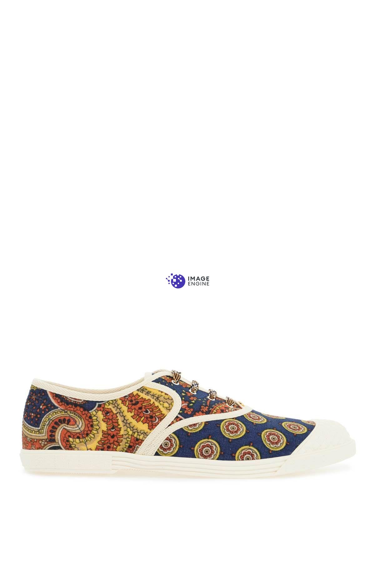 multicolor cotton sneakers with elaborate print