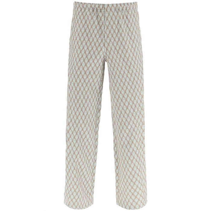 geometric jacquard pants with side opening - ANDERSSON BELL