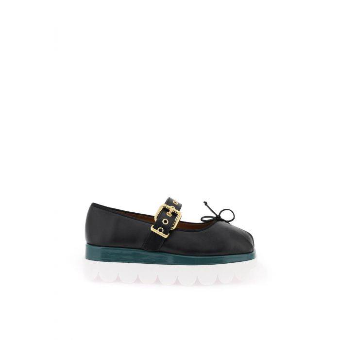 nappa leather mary jane with notched sole - MARNI