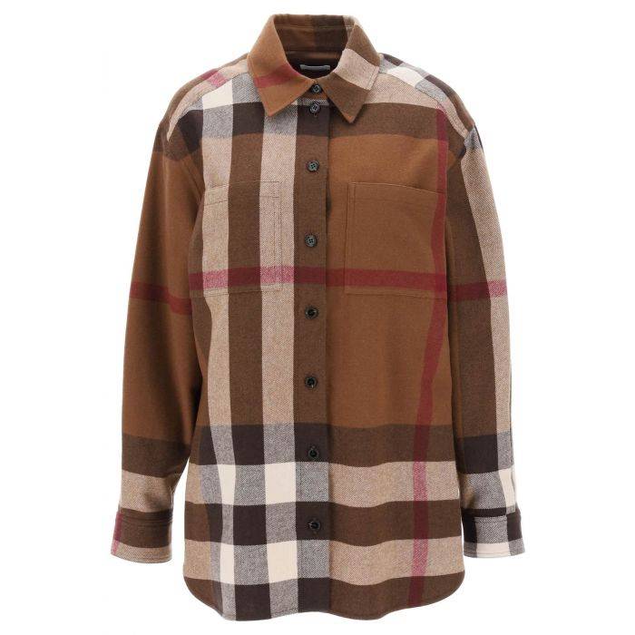 avalon overshirt in check flannel - BURBERRY
