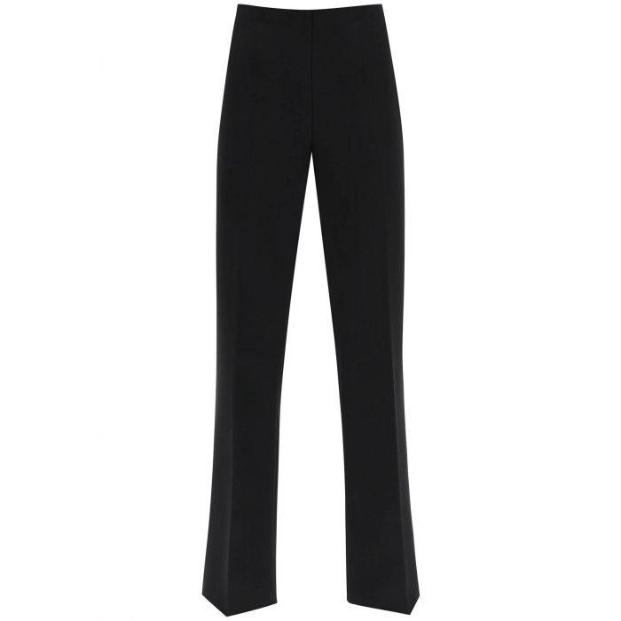 high-waisted straight crepe trousers - FERRAGAMO