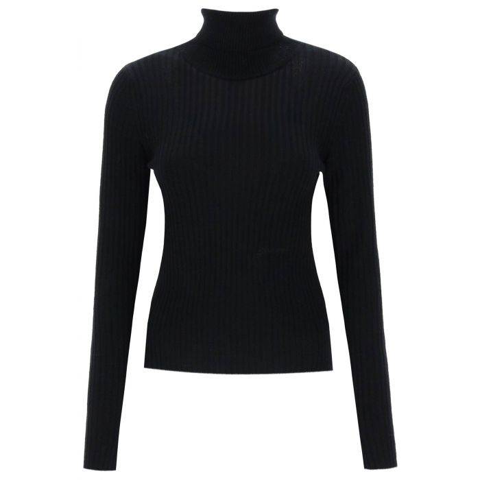 turtleneck sweater with back cut out - GANNI