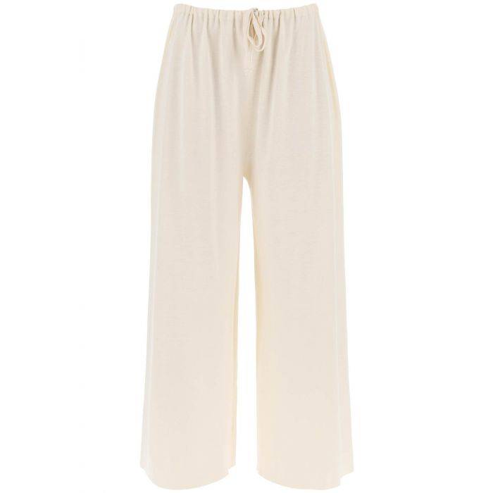 delphine knitted silk-and-cotton pants - THE ROW