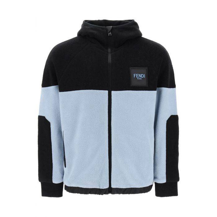 two-tone fleece hoodie - FENDI