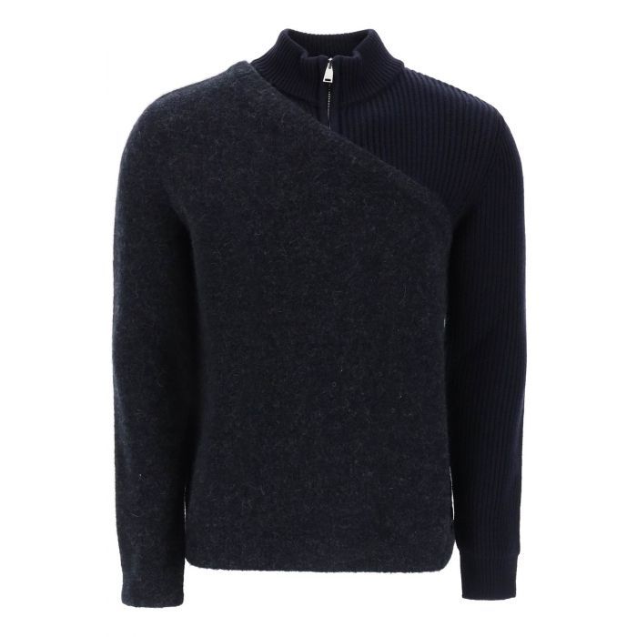 two-tone wool-and-alpaca sweater - FENDI