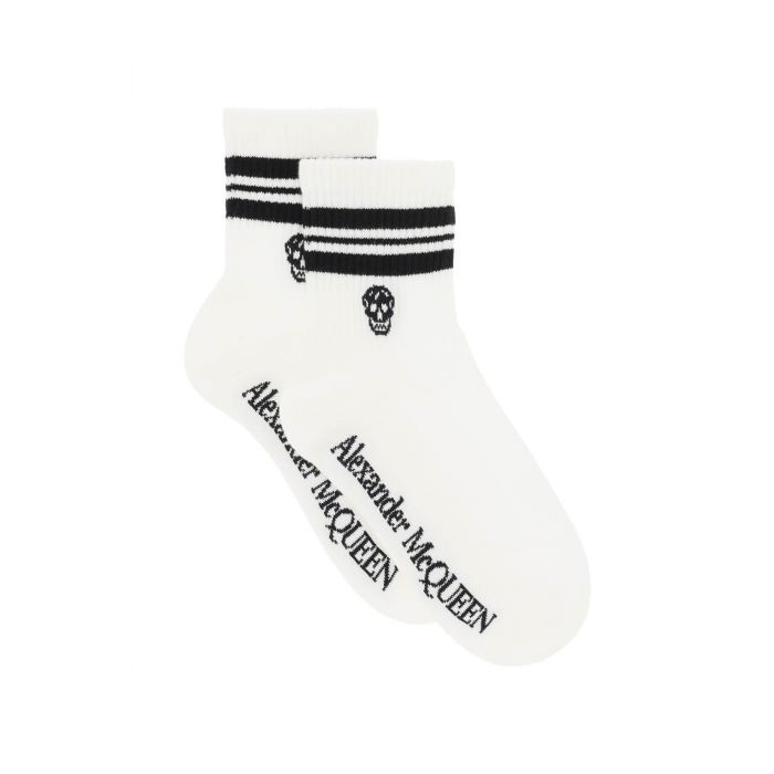 stripe skull sports socks - ALEXANDER MCQUEEN