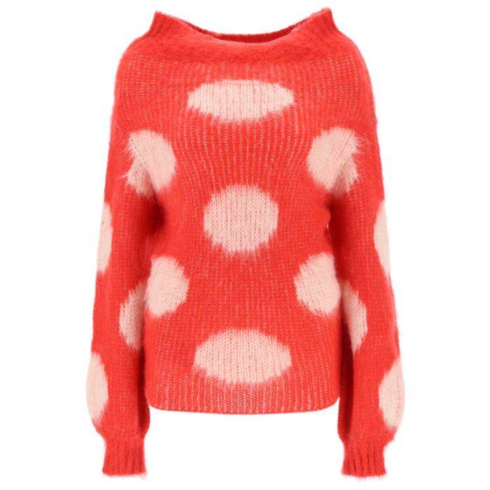 jacquard-knit sweater with polka dot motif - MARNI