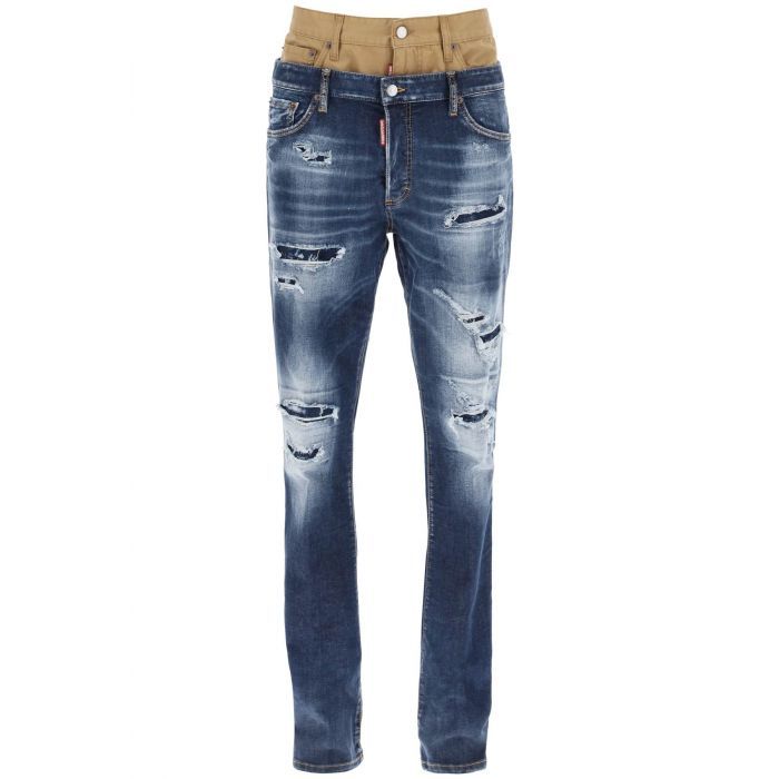 medium ripped wash skinny twin pack jeans - DSQUARED2