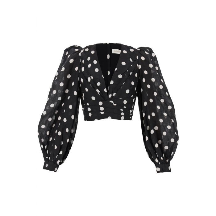 Zimmermann Polka Dot Cropped Top Woman Residenza 725 5451