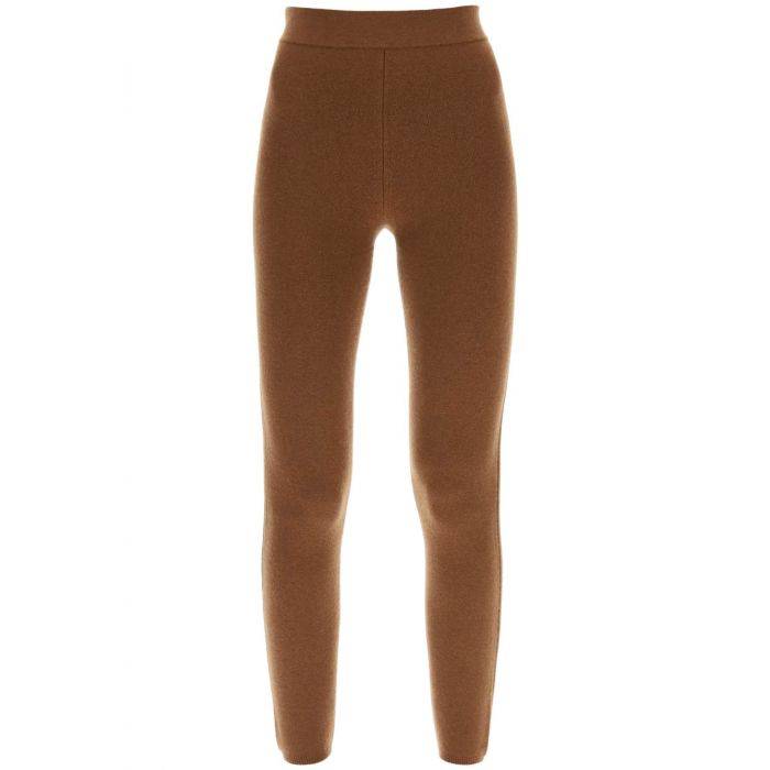 'alare' wool and cashmere knitted leggings - MAX MARA