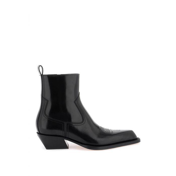 leather texan ankle boots - OFF-WHITE