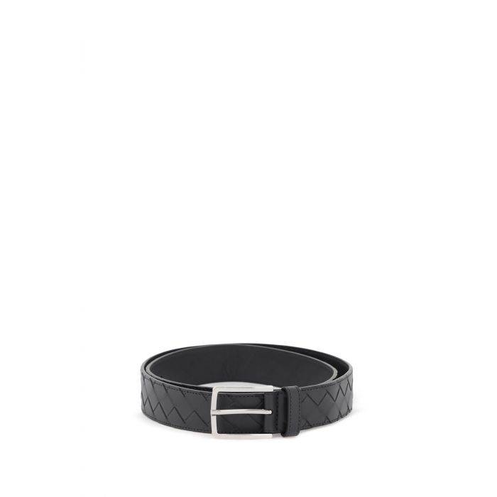 intrecciato leather belt - BOTTEGA VENETA
