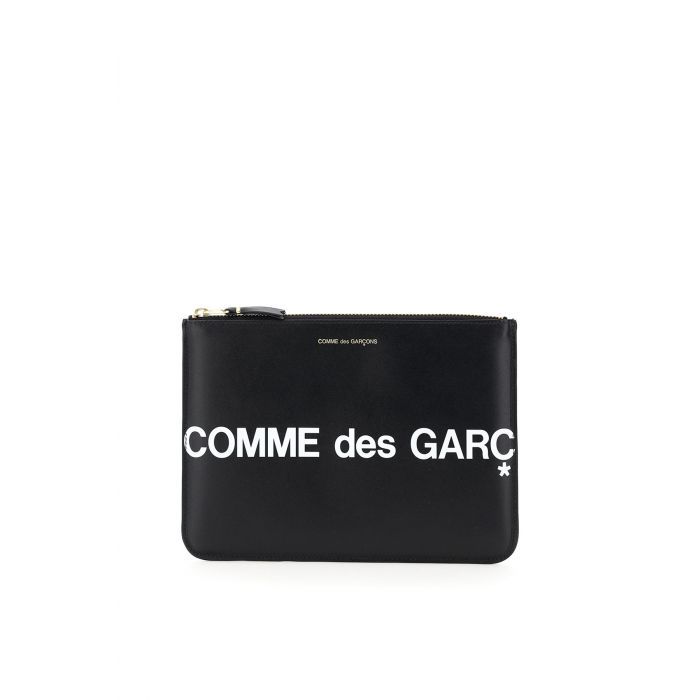 leather pouch with logo - COMME DES GARCONS WALLET