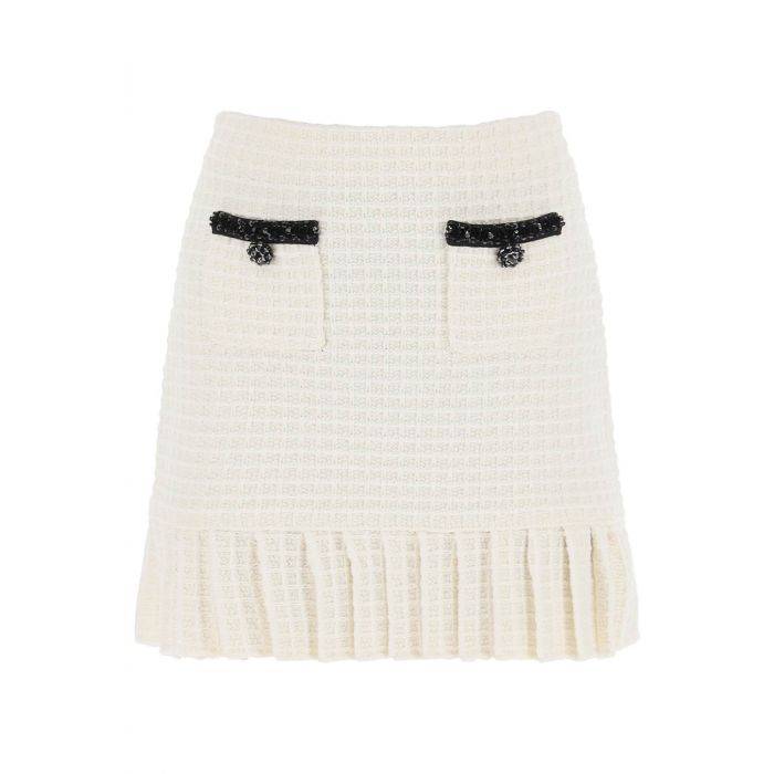 knitted mini skirt with sequins - SELF PORTRAIT