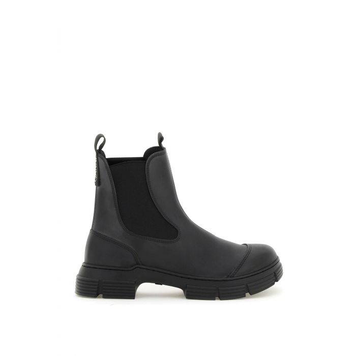 recycled rubber chelsea ankle boots - GANNI