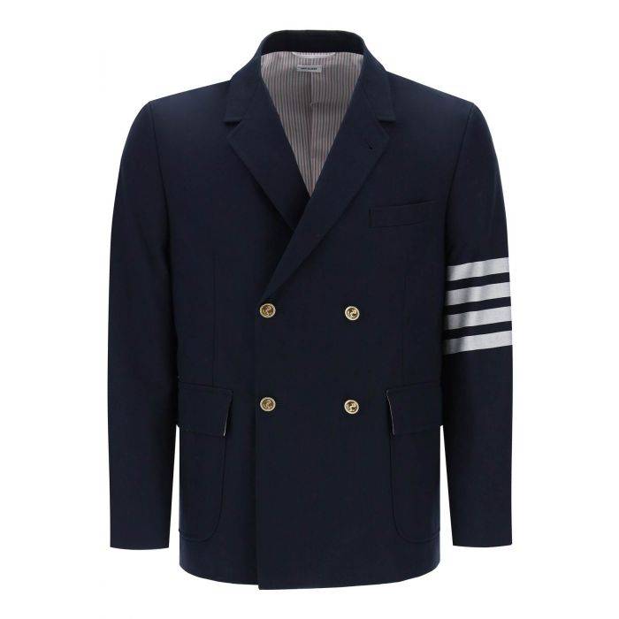 4-bar double-breasted jacket - THOM BROWNE