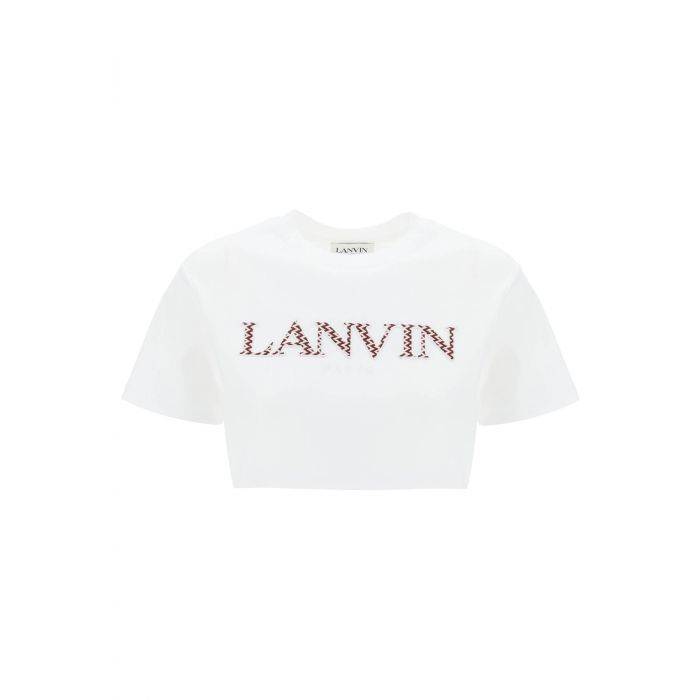 curb logo cropped t-shirt - LANVIN