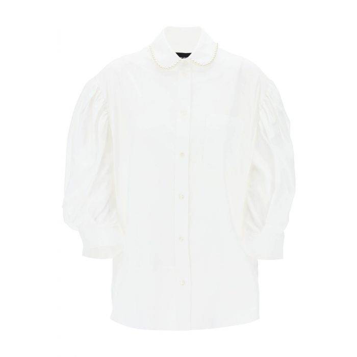 puff sleeve shirt with embellishment - SIMONE ROCHA