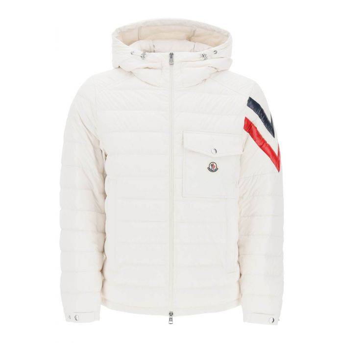 berard down jacket with tricolor intarsia - MONCLER